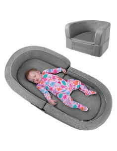 Cama de Viaje 2-en-1 RONBEI para Niños Pequeños Plegable