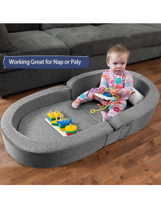 Cama de Viaje 2-en-1 RONBEI para Niños Pequeños Plegable 2