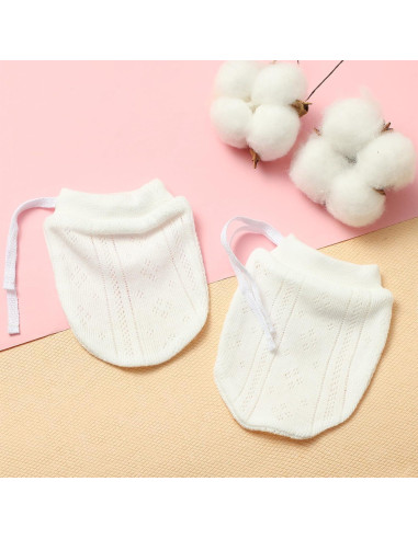 Manoplas para Bebés No Scratch 100% Algodón 0-12 meses 5 Pzas