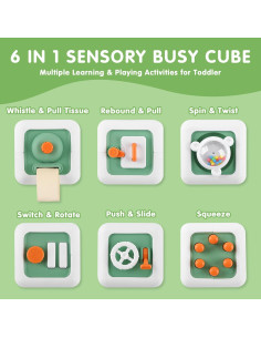 Cubo de Actividades Montessori 2 Pcs CR8OAS Juguete Sensorial 1-3 Años 2