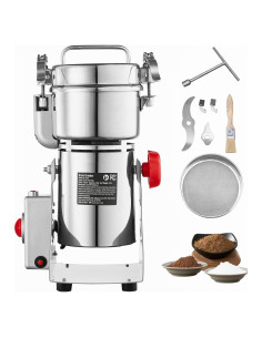 Molinillo Eléctrico de Granos Happybuy 300g 1500W Acero Inoxidable