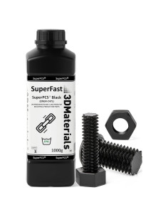 Resina 3D SuperPCS 1000g Negra, Rápida y Resistente