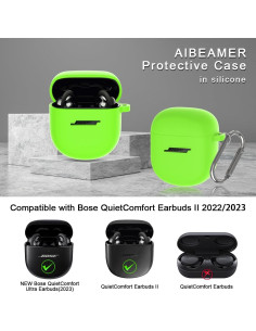Funda de Silicona Verde AIBEAMER para Bose QuietComfort II 2022 2