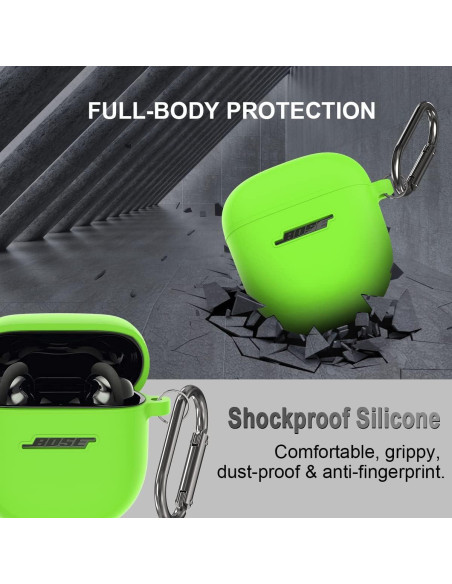 Funda de Silicona Verde AIBEAMER para Bose QuietComfort II 2022
