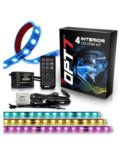Luces LED de Interior OPT7 Aura RGB 4pc con Control Remoto