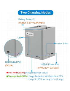 Hub de Carga Bidireccional LYONGTECH para DJI Mini 4 Pro/3 2