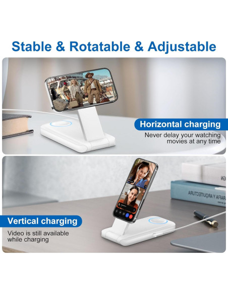 Estación de Carga Inalámbrica 3 en 1 AUATRONNE para Apple
