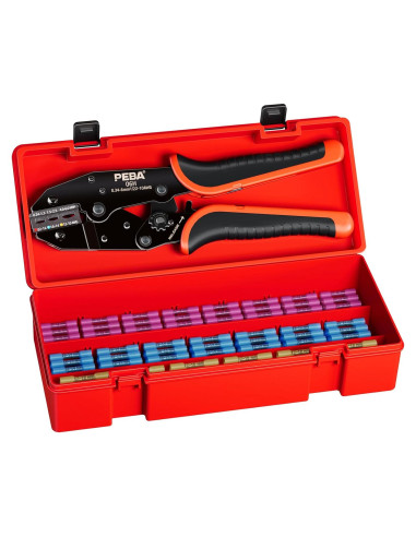 Herramienta de Crimpado PEBA con 110 Conectores Termorretráctiles