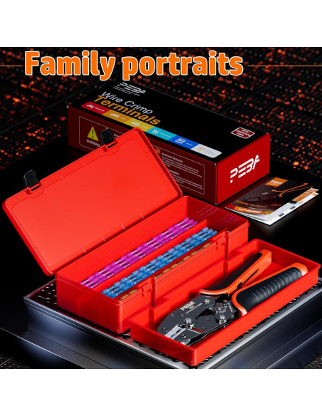 Herramienta de Crimpado PEBA con 110 Conectores Termorretráctiles