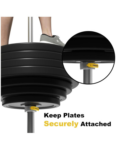 Collares de Barbell Power Guidance 5.08 cm Antideslizantes