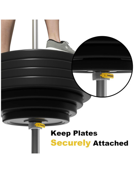 Collares de Barbell Power Guidance 5.08 cm Antideslizantes