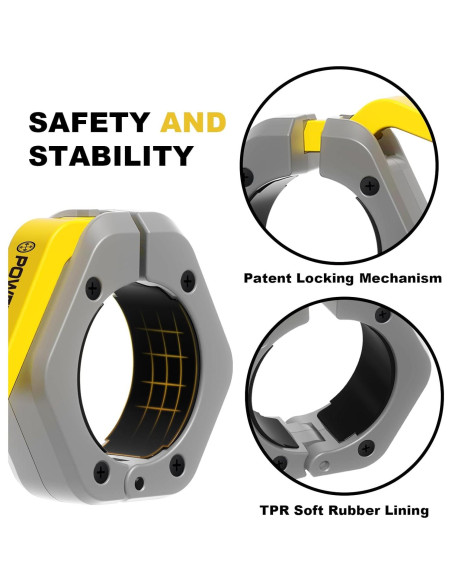 Collares de Barbell Power Guidance 5.08 cm Antideslizantes