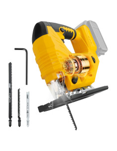 Sierra de calar inalámbrica HLiePiHa 20V con luz LED y 7 velocidades