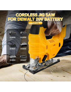 Sierra de calar inalámbrica HLiePiHa 20V con luz LED y 7 velocidades 2