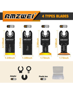 Juego de 100 Cuchillas Oscilantes AMZWEI - Titanio y HCS 2