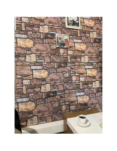 Paneles de Pared 3D Dundee Deco - Piedra Sepia Cobre 5.03 m 2