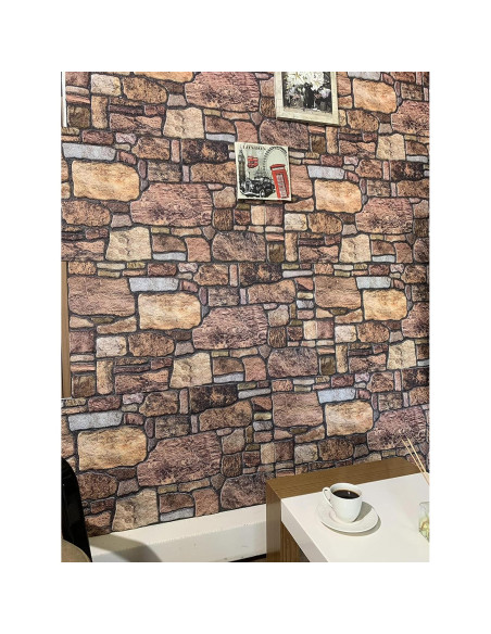 Paneles de Pared 3D Dundee Deco - Piedra Sepia Cobre 5.03 m