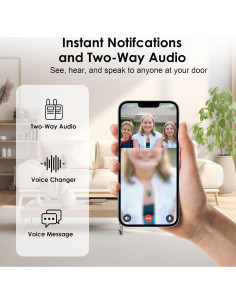 Cámara Timbre Inalámbrica MKEOLGE J10 2K HD con Visión Nocturna 2