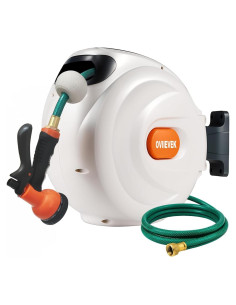 Carrete de Manguera Retráctil 19.81 m OVIIEVEK Montaje Pared