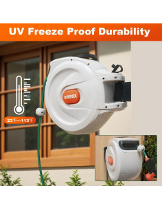 Carrete de Manguera Retráctil 19.81 m OVIIEVEK Montaje Pared 2