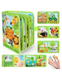 Libro Ocupado Montessori Asten para Niños 1-4 Años Zoológico