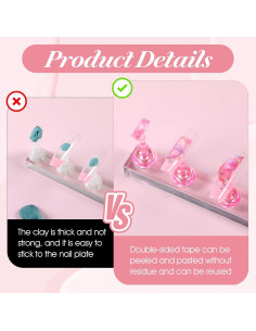 800 Cintas Adhesivas Doble Cara para Uñas HJZHII - 15.2x11.8 cm 2