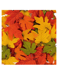 Moon Boat 59PCS Hojas de Arce Artificiales Grandes Otoño