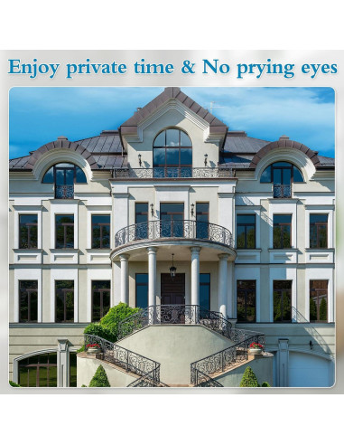 Película de Privacidad para Ventanas Ohmywor 40x200 cm Negra