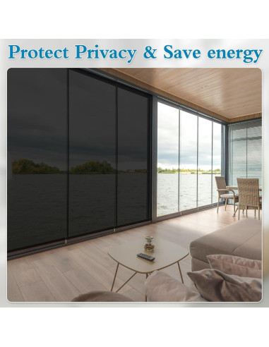 Película de Privacidad para Ventanas Ohmywor 40x200 cm Negra