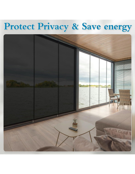 Película de Privacidad para Ventanas Ohmywor 40x200 cm Negra