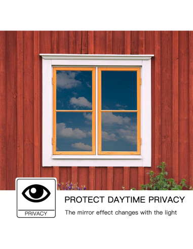 Película de Privacidad para Ventanas Ohmywor 40x200 cm Negra