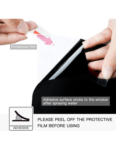 Película de Privacidad para Ventanas Ohmywor 40x200 cm Negra