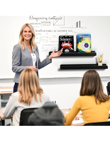 Estante Magnético FUCDTEFC 2 Pcs Negro 43.18x5.99 cm