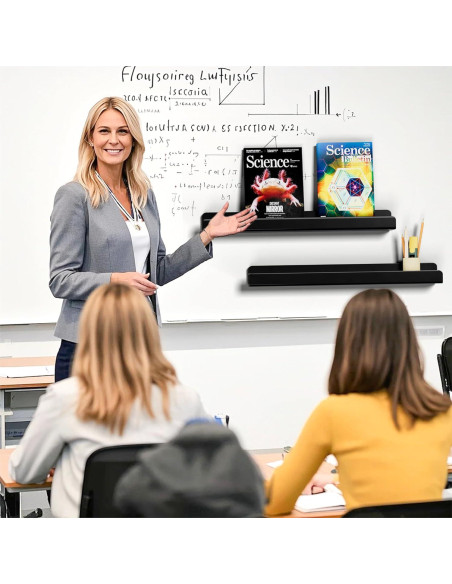 Estante Magnético FUCDTEFC 2 Pcs Negro 43.18x5.99 cm