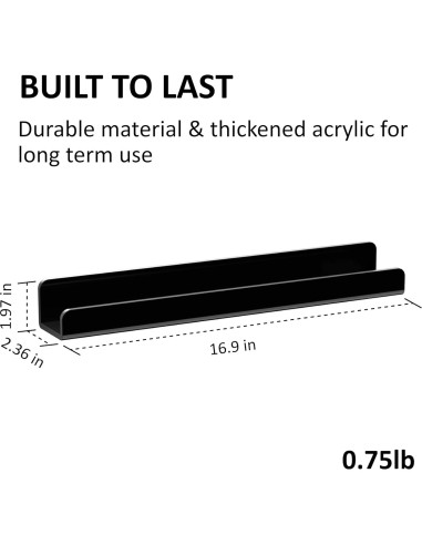 Estante Magnético FUCDTEFC 2 Pcs Negro 43.18x5.99 cm