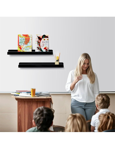 Estante Magnético FUCDTEFC 2 Pcs Negro 43.18x5.99 cm