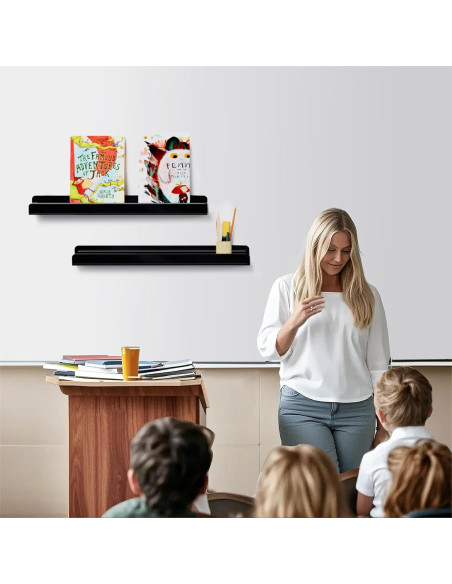 Estante Magnético FUCDTEFC 2 Pcs Negro 43.18x5.99 cm