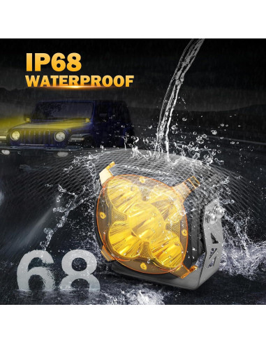 Faros LED Auxbeam 5x7" 12000LM con DRL y Señal de Giro