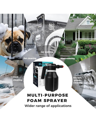 Rociador de Espuma Eléctrico ABFKQUEQ 2L Portátil para Autos