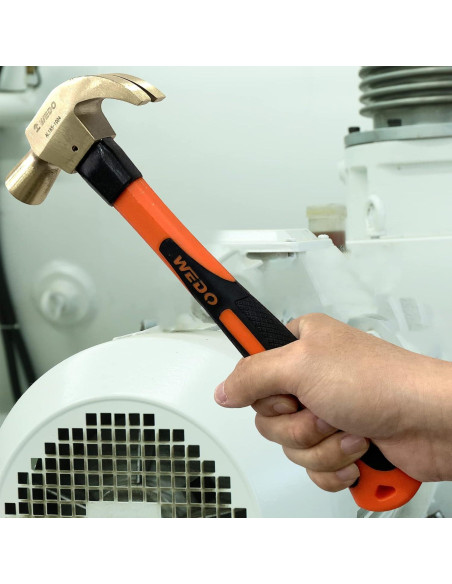 Martillo de Garra No Chispeante WEDO 1.45kg 330mm Bronce Aluminio