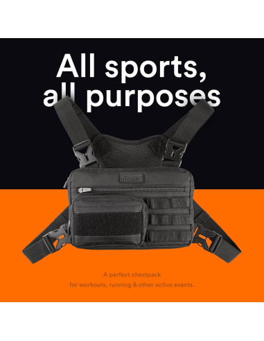 Mochila de Pecho Fitdom CP-2 para Ejercicio y Ciclismo