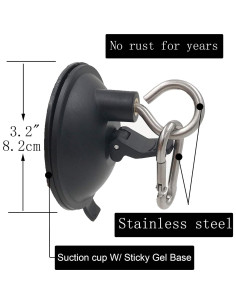 Gancho de Ventosa para Perro y Gato YYST - Acero Inoxidable 2