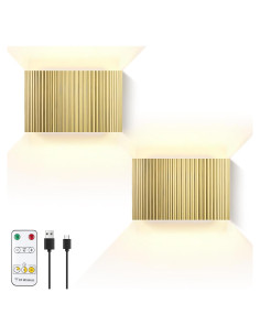 Juego de 2 Apliques de Pared Folux LED Recargables 5200mAh