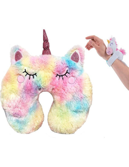Juego de Almohada de Viaje de Cuello Top Trenz Unicornio