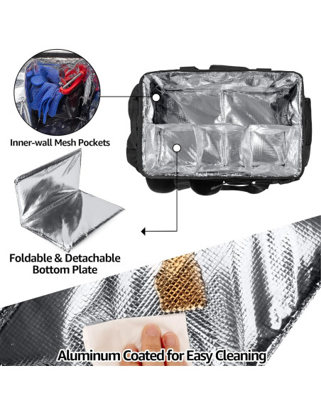 Caddy Grande para Utensilios de Parrilla HODRANT Negro 40x26x28cm