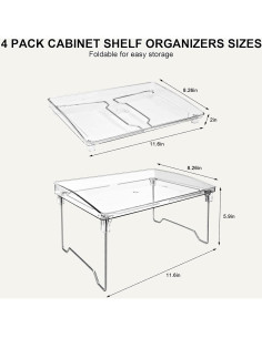 Organizadores de Gabinete HTRYBNES - 4 Piezas Apilables 29.5x20.8x15cm 2