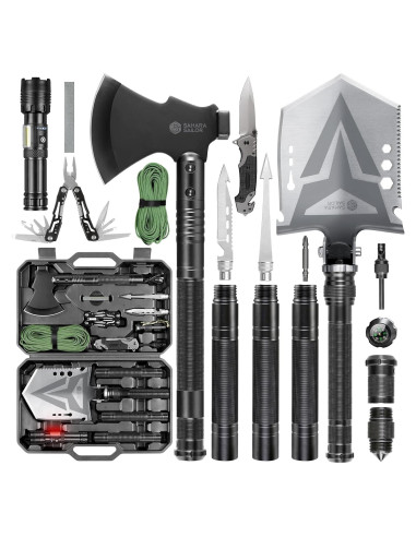 Kit de Supervivencia Sahara Sailor Pala y Hacha Plegable