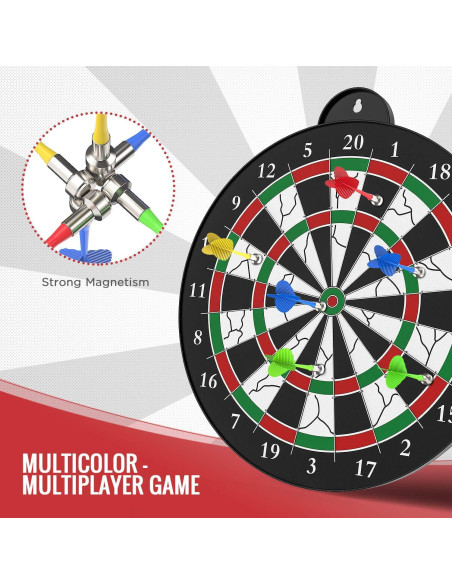 Tablero de Dardos Magnético CUKU - 12 Dardos - Juego Familiar