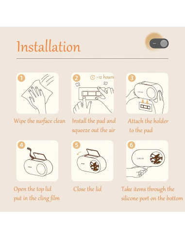 Caja Dispensadora de Almacenamiento LORVOR con 100PCS Film Estirable