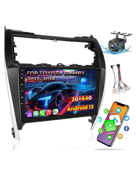 Radio de Coche Android 13 EKAT para Toyota Camry 2012-2014 10.1"